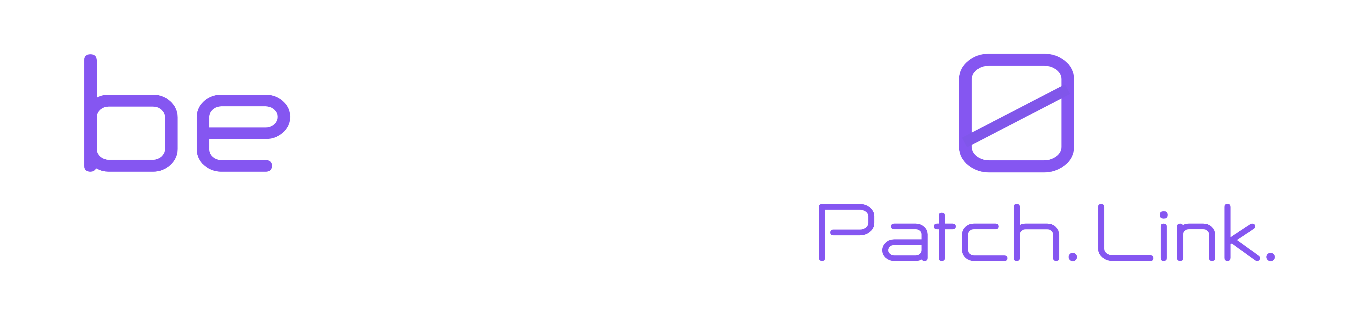 Cyboro logo. Text: be Cyboro with violett accent color. The emblem is a zero in the font of a development environment. The claim is: Patch. Link.